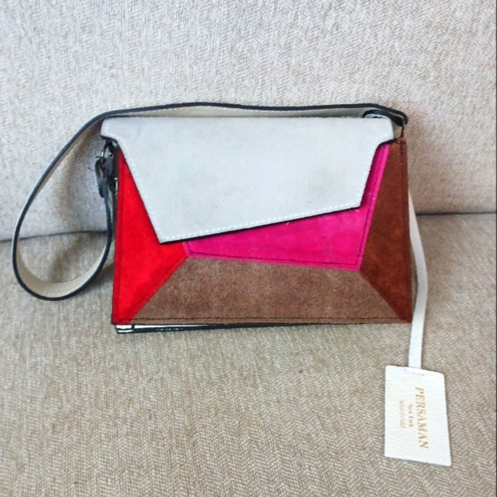 Persaman New York multi color leather shoulders bag